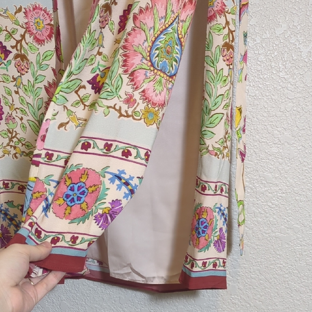 Zara Multicolor Floral Robe - Picture 12 of 16